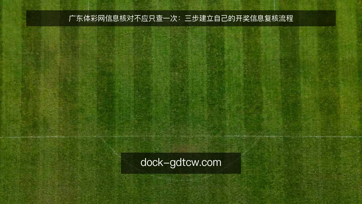 广东体彩网信息核对不应只查一次:三步建立自己的开奖信息复核流程